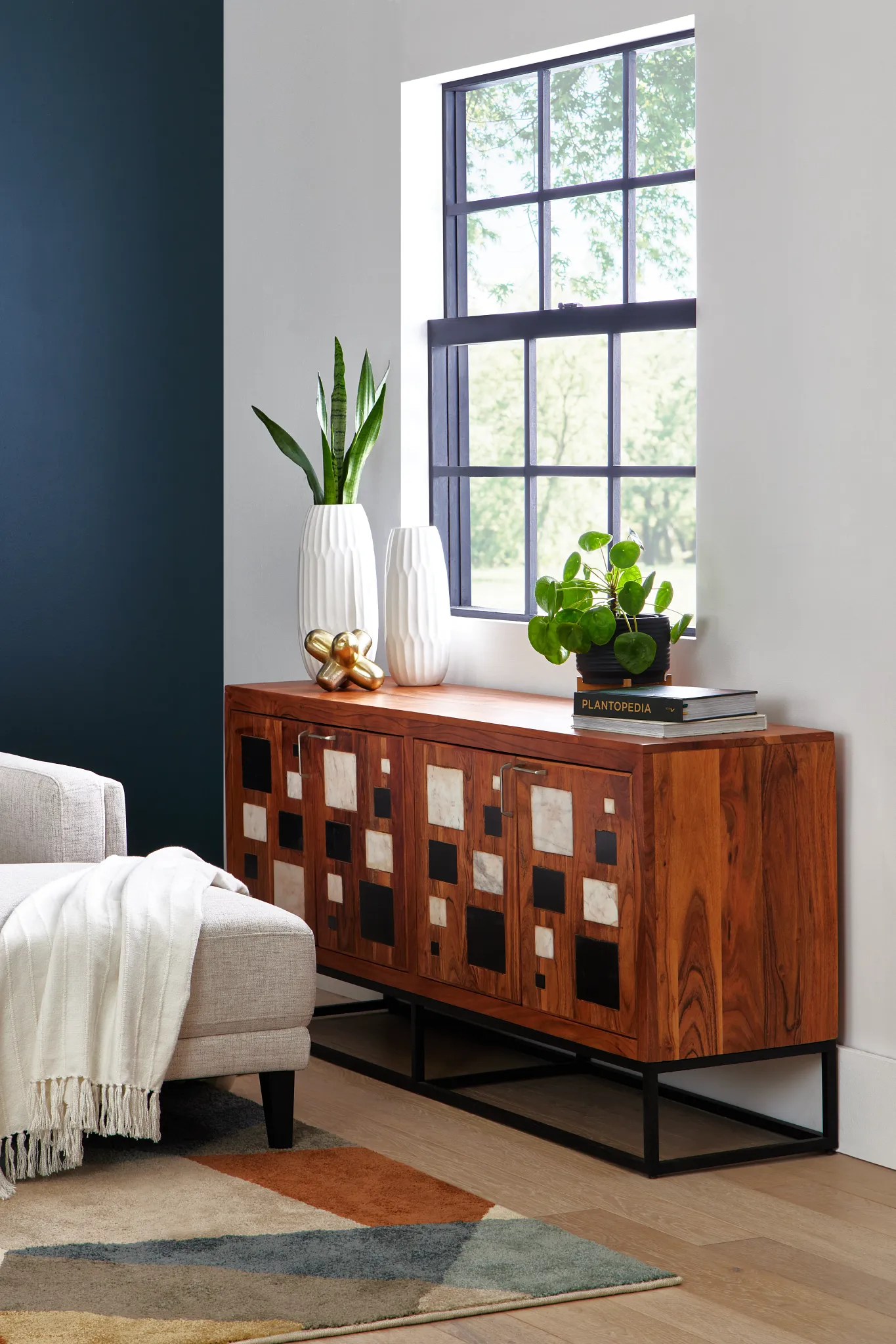 Zabi Light Tone Four-door Cabinet