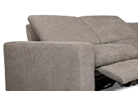 Drift Dark Gray Fabric Medium Dual Power Right Bumper Sectional