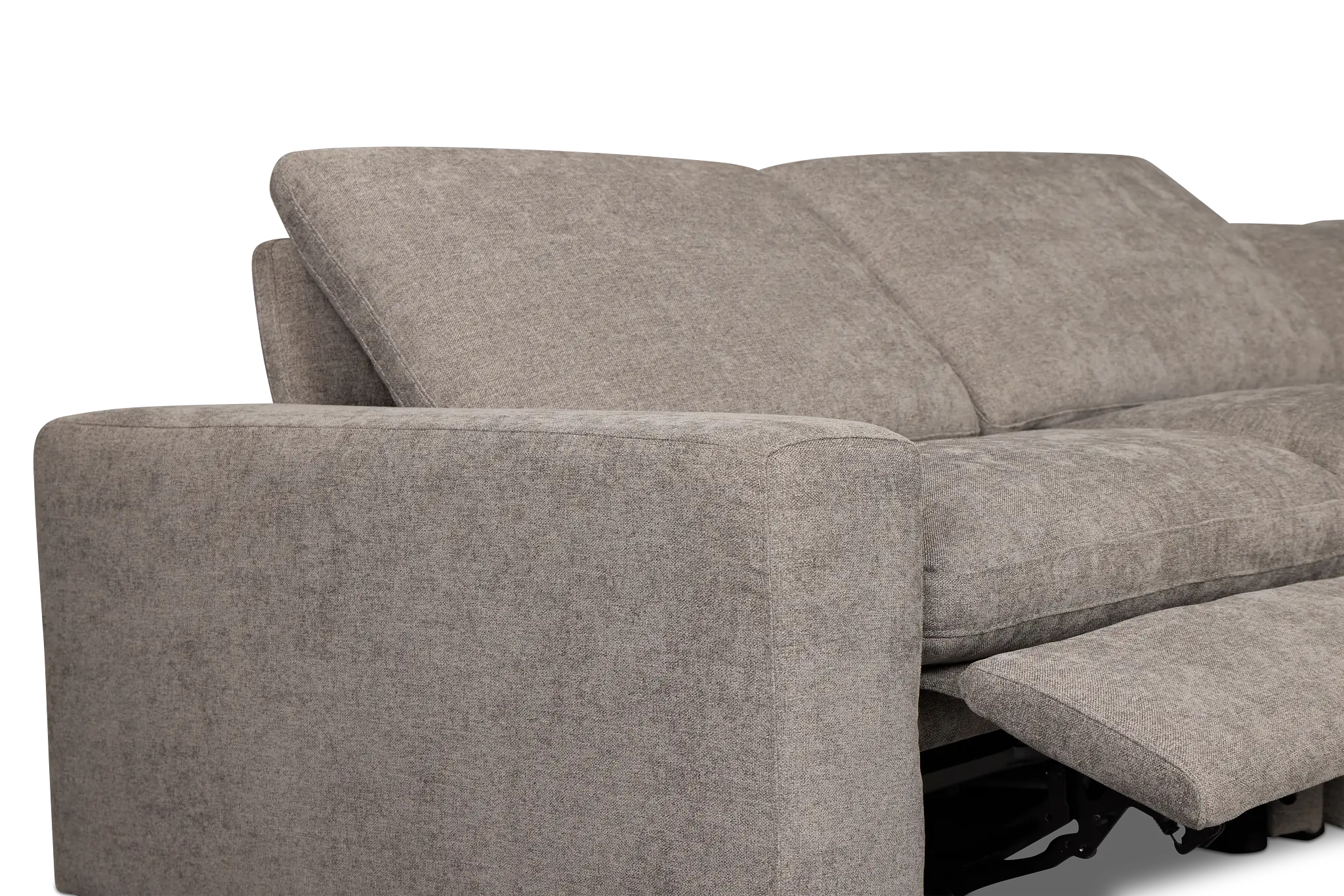 Drift Dark Gray Fabric Medium Dual Power Right Bumper Sectional Drift Dark Gray Fabric Medium Dual Power Right Bumper Sectional