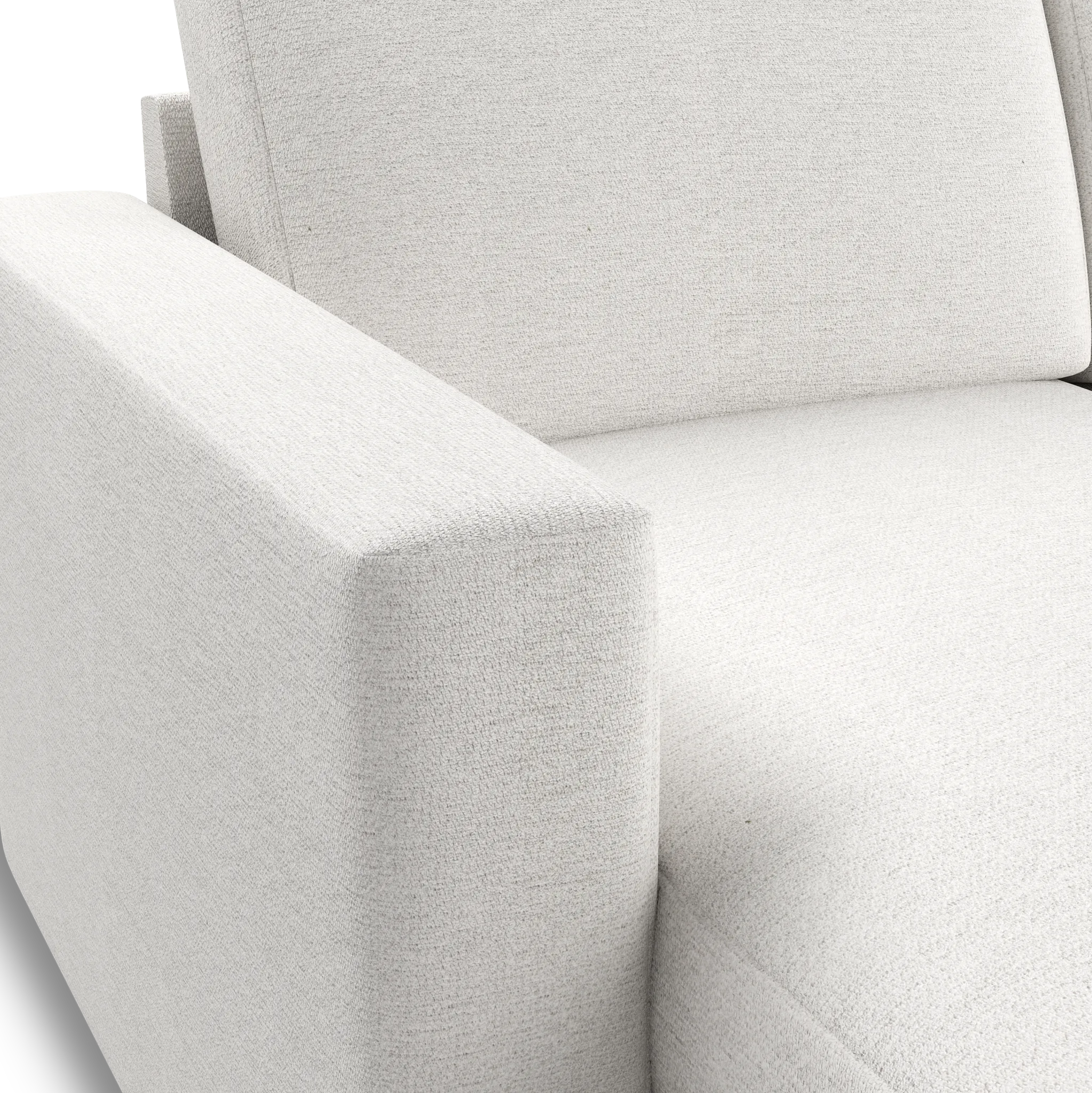 Citymod White Fabric Small Left Chaise Sectional