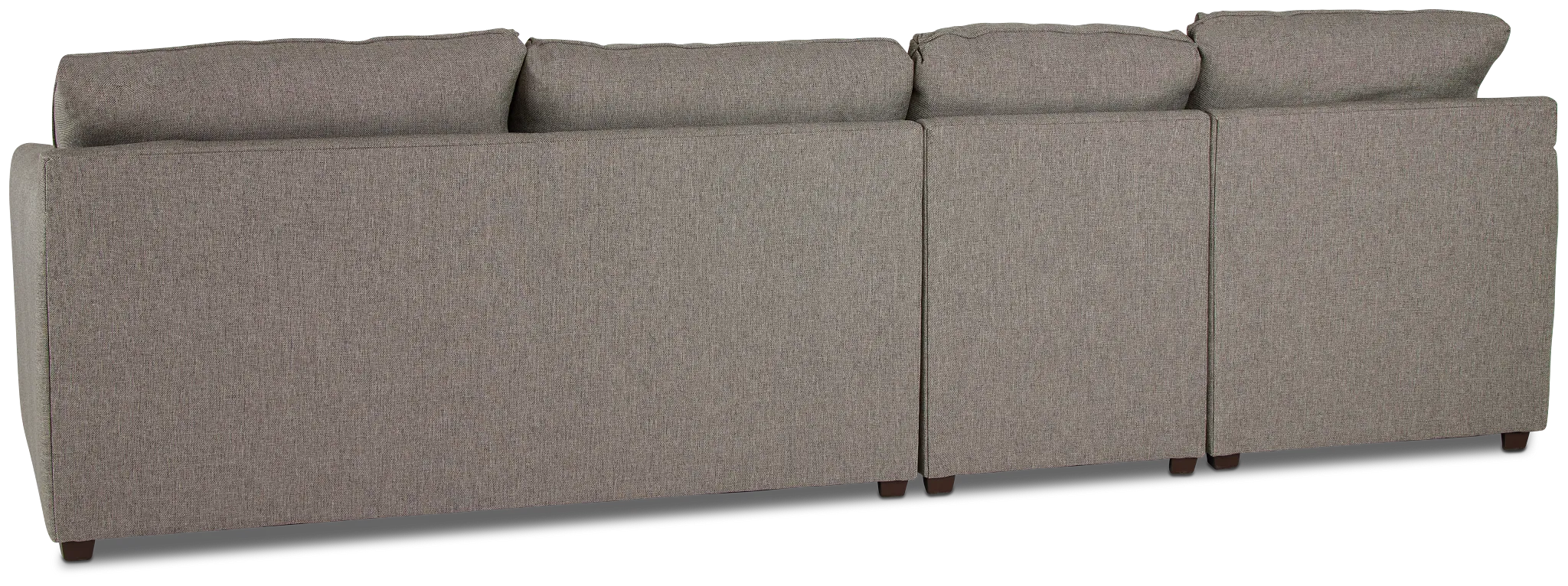 Asheville Brown Fabric Small Left Chaise Sectional