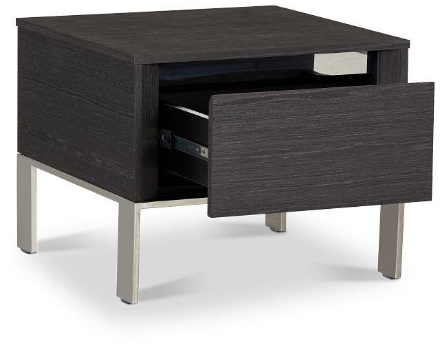 Vancouver Dark Gray Square End Table