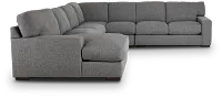 Veronica Dark Gray Down Large Left Chaise Sectional