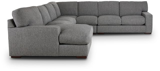 Veronica Dark Gray Down Large Left Chaise Sectional