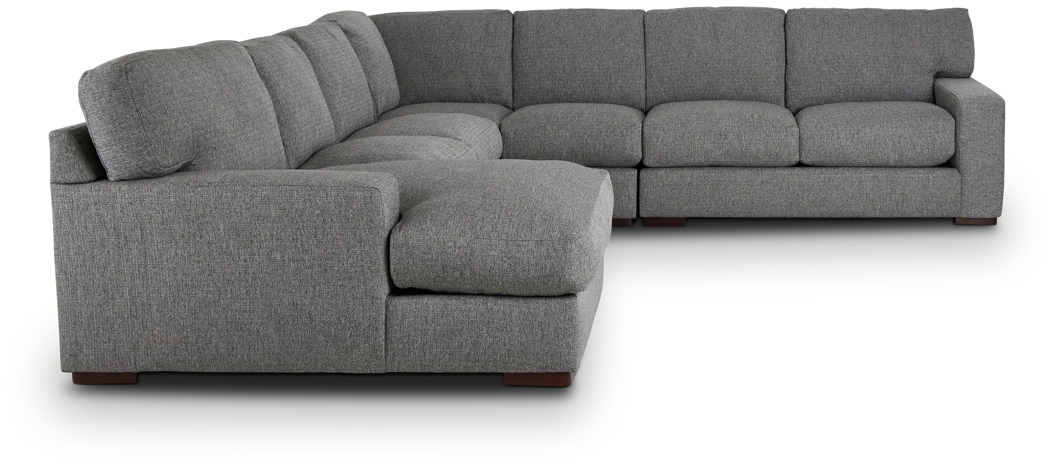 Veronica Dark Gray Down Large Left Chaise Sectional