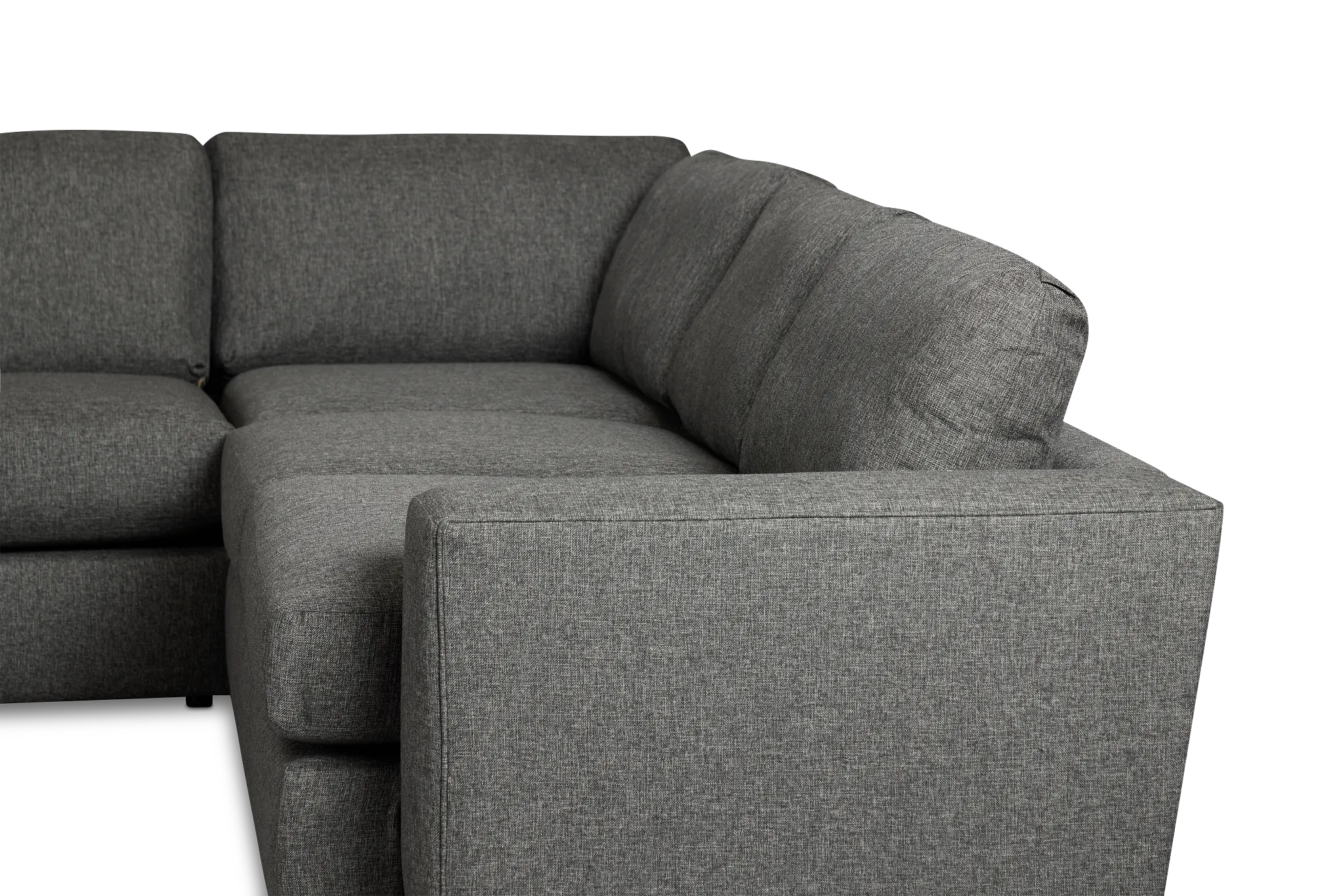 Brantley Dark Gray Fabric Large Two-arm Sectional