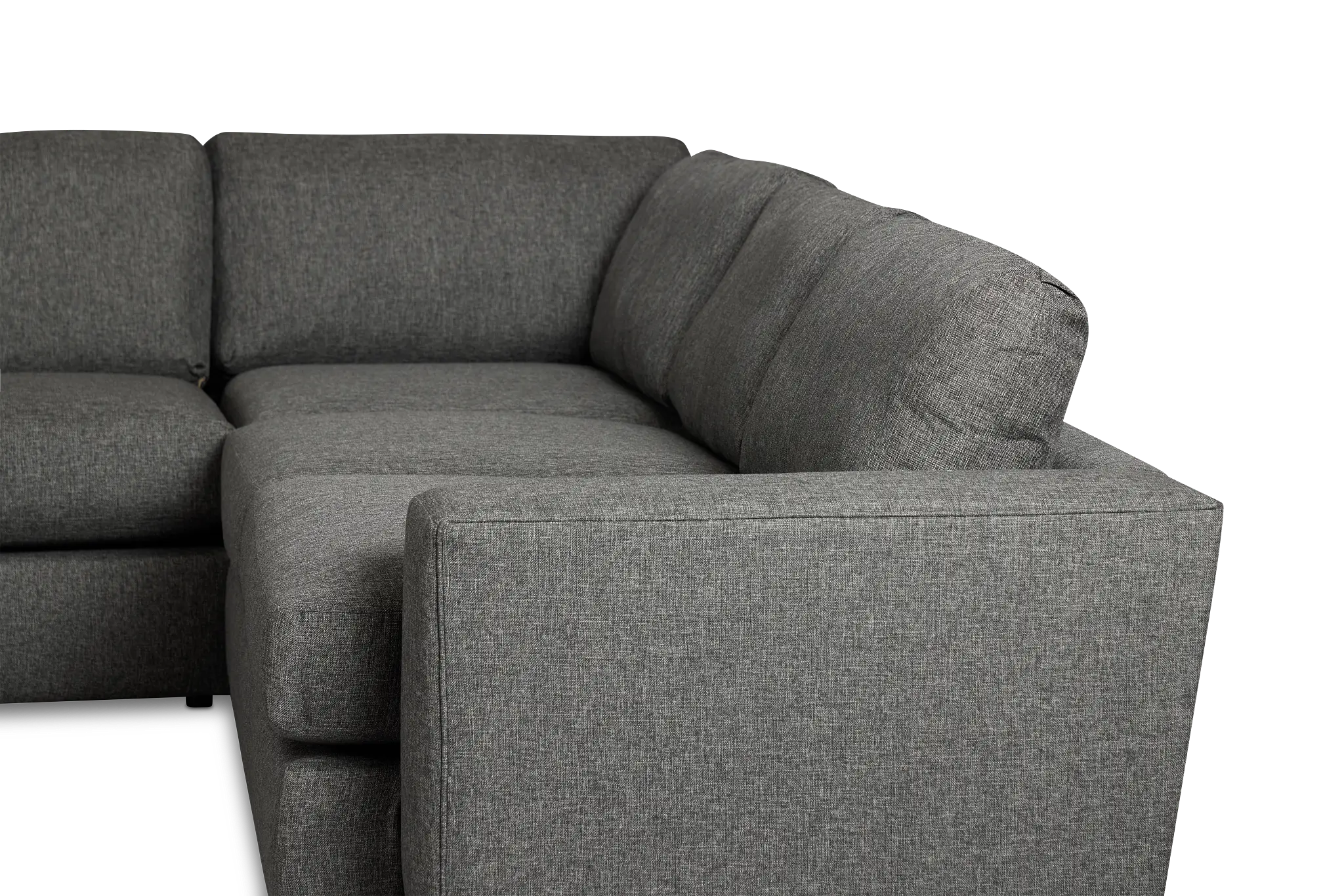 Brantley Dark Gray Fabric Large Two-arm Sectional Brantley Dark Gray Fabric Large Two-arm Sectional