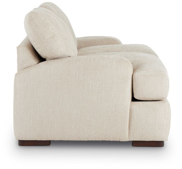 Alpha Beige Fabric Loveseat