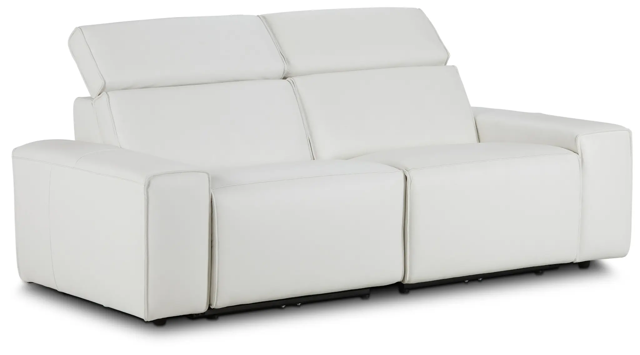 Carmelo White Leather Power Reclining Sofa Carmelo White Leather Power Reclining Sofa