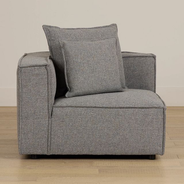 Tatum Gray Fabric Corner Chair