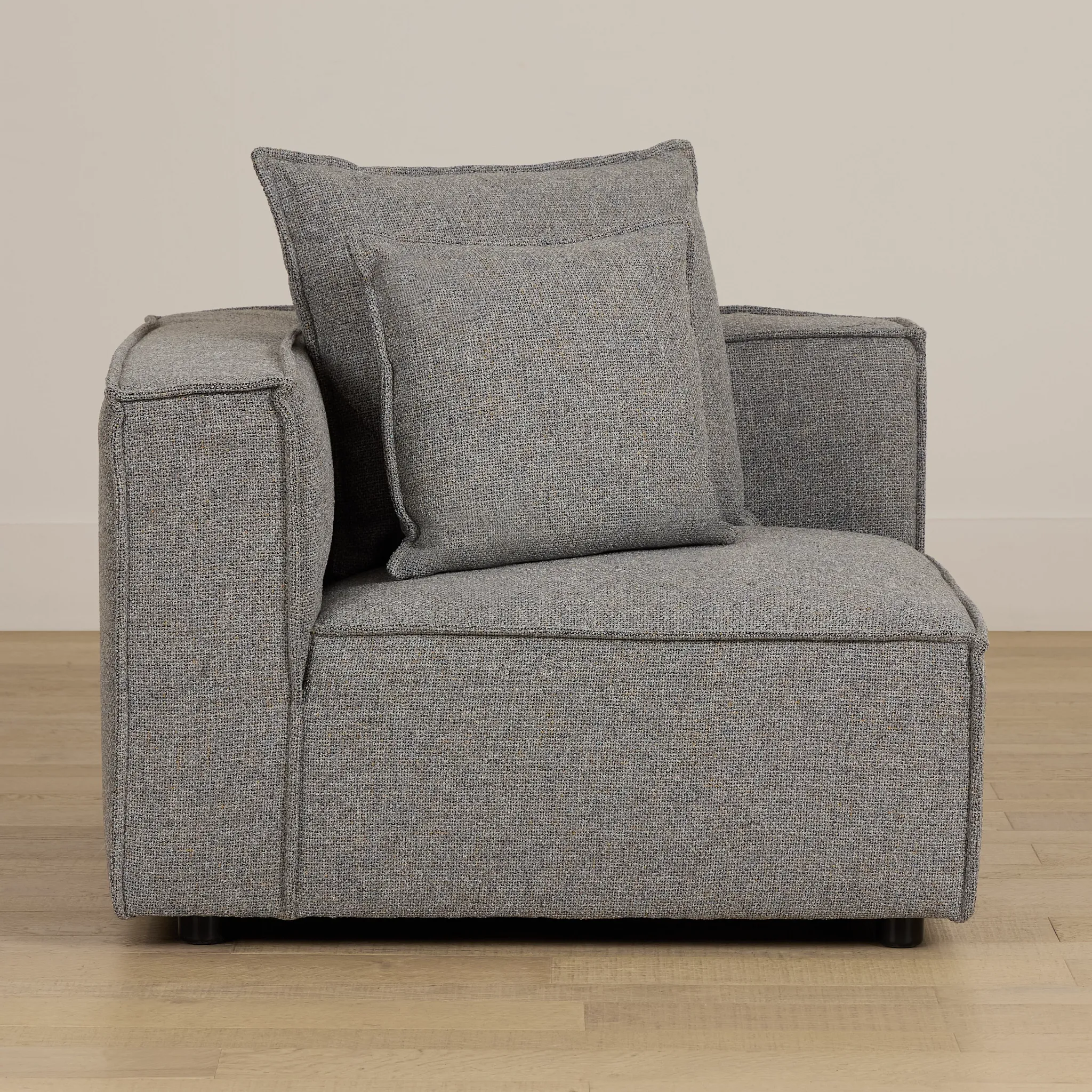 Tatum Gray Fabric Corner Chair