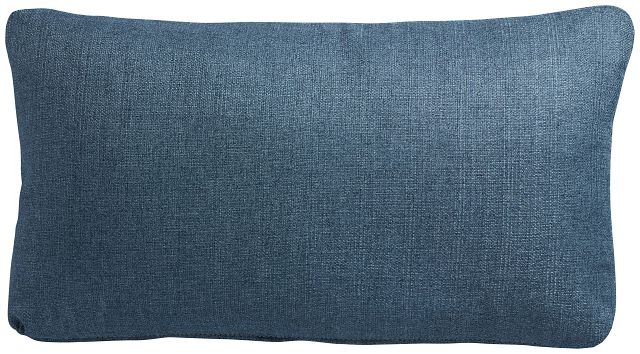 Zeke Dark Blue Lumbar Accent Pillow