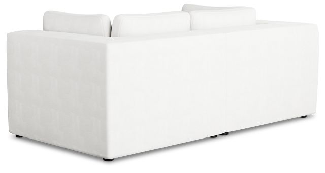Destin Sutton White Fabric 2 Piece Modular Sofa