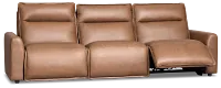 Edison Dark Brown Lthr/vinyl 3-piece Modular Power Sofa