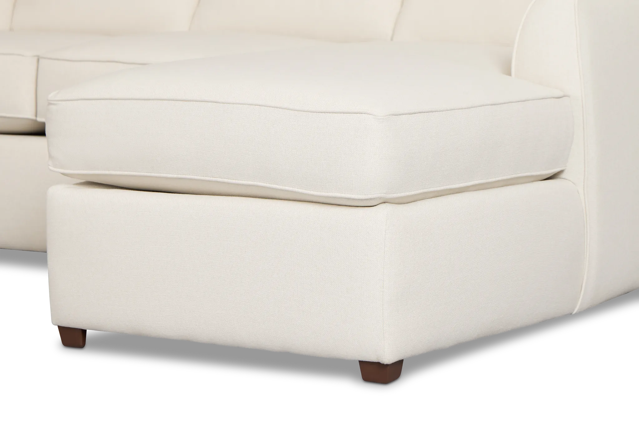 Tate Light Beige Fabric Medium Right Chaise Sectional
