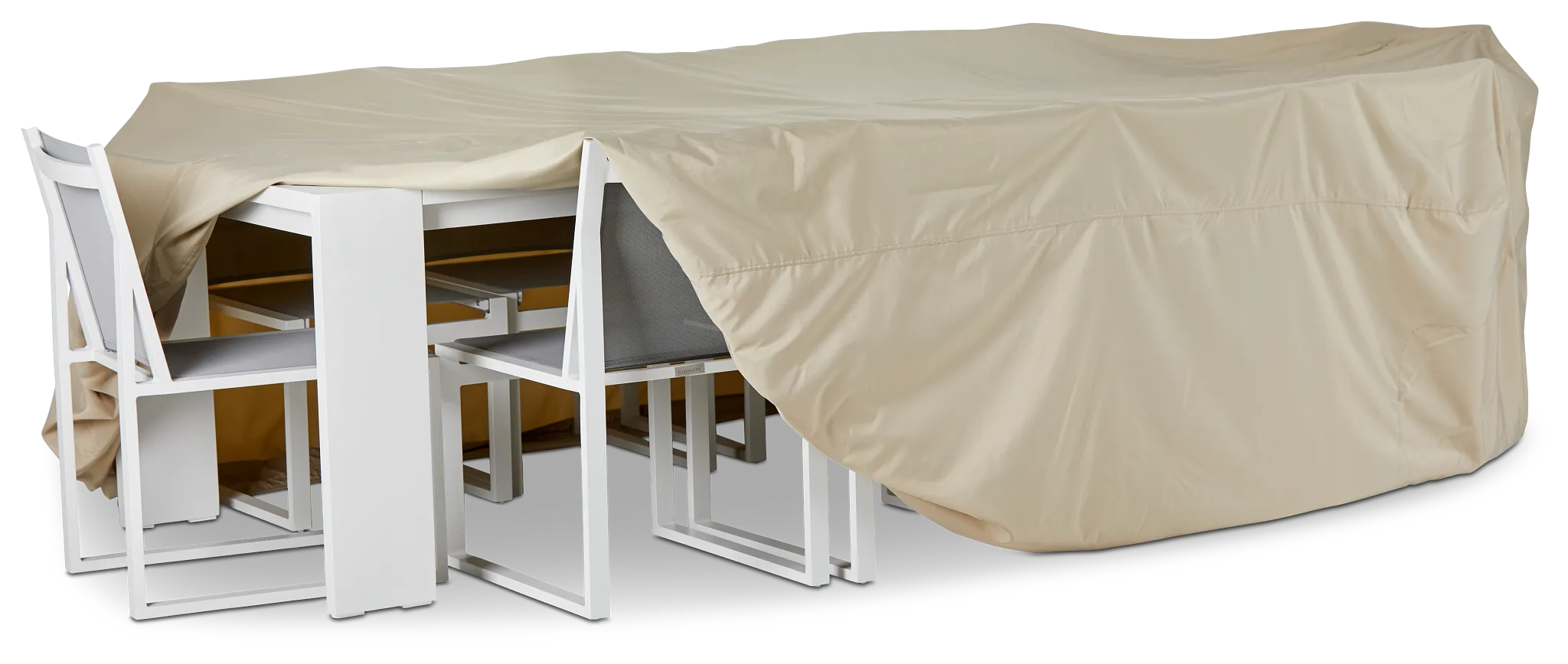 Khaki Large Table & 4 Chairs Outdoor Cover