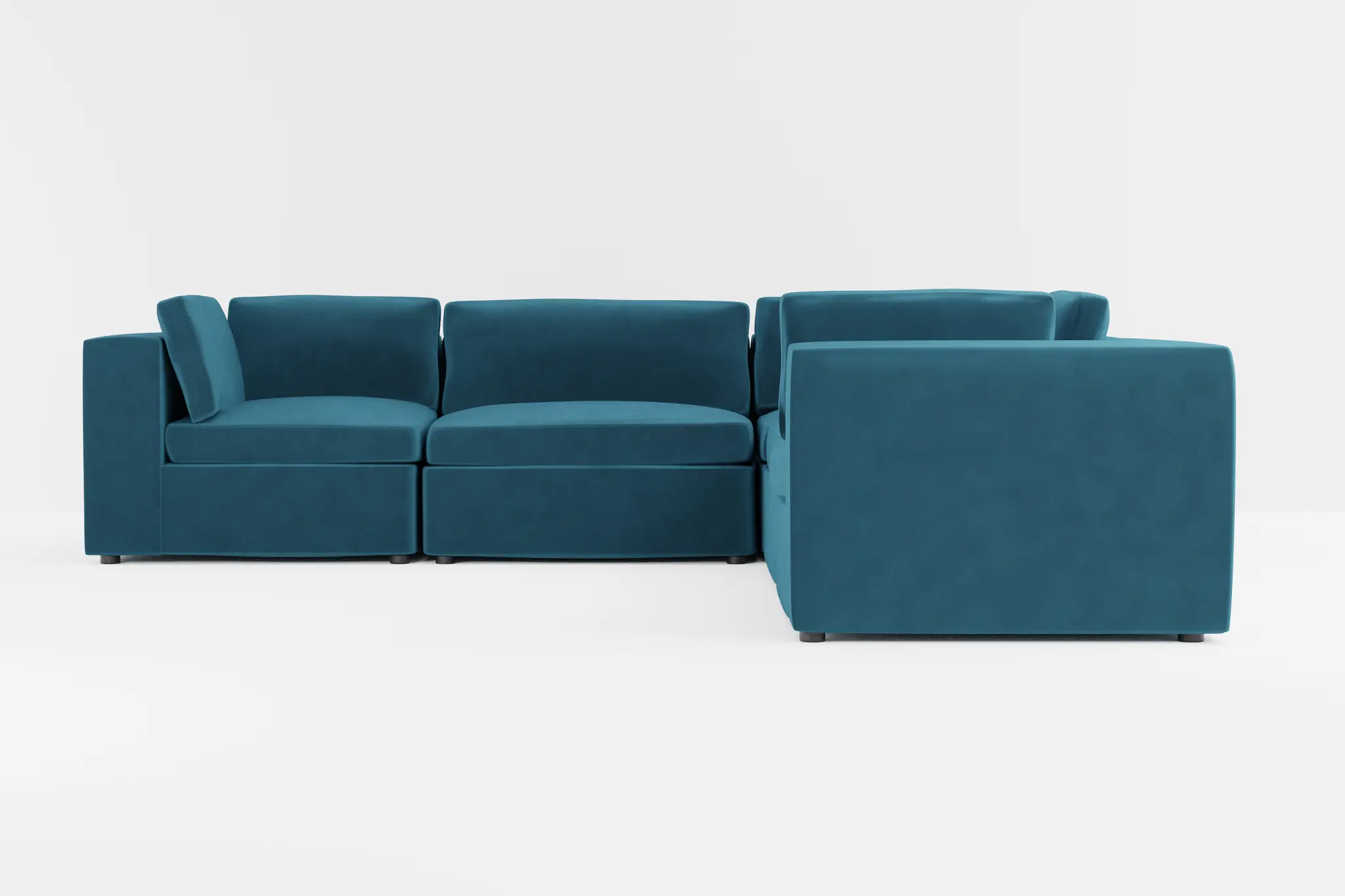 Destin Joya Teal Velvet 5-piece Modular Sectional Destin Joya Teal Velvet 5-piece Modular Sectional