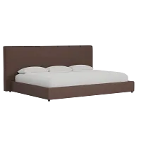Grayton Elite Dark Brown 54" Upholstered Platform Bed