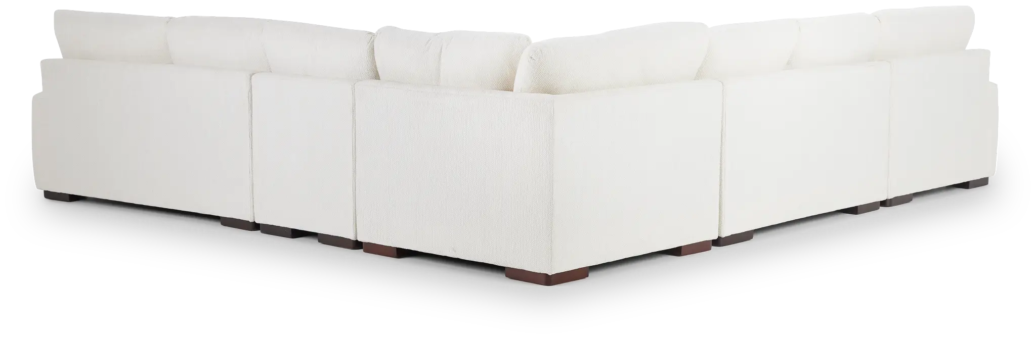 Alpha White Fabric Large Left Chaise Sectional Alpha White Fabric Large Left Chaise Sectional