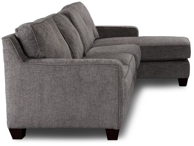 Andie Dark Gray Fabric Small Right Chaise Sectional