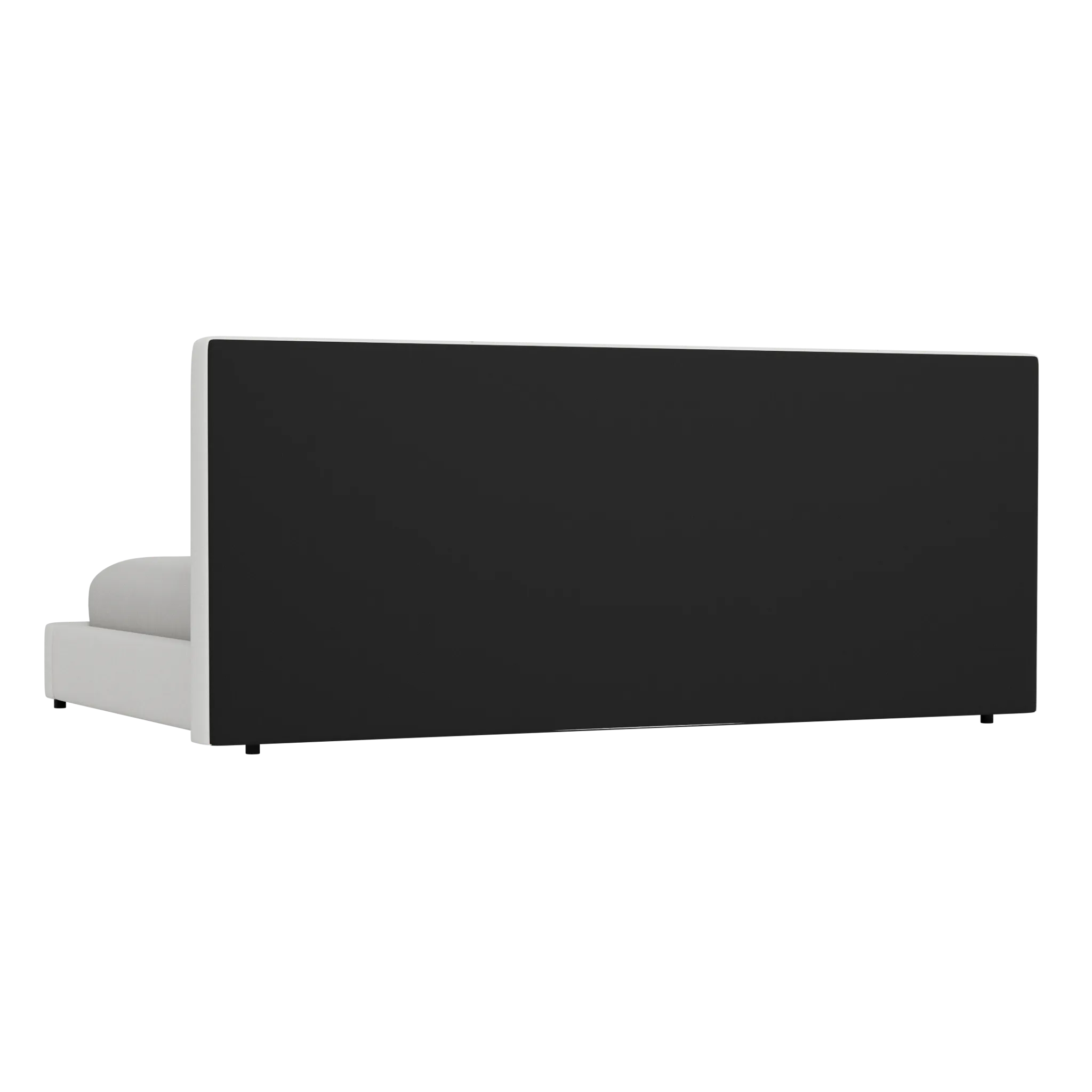 Grayton Sutton White 54" Upholstered Platform Bed