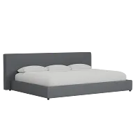 Grayton Delray Dark Gray 44" Upholstered Platform Bed
