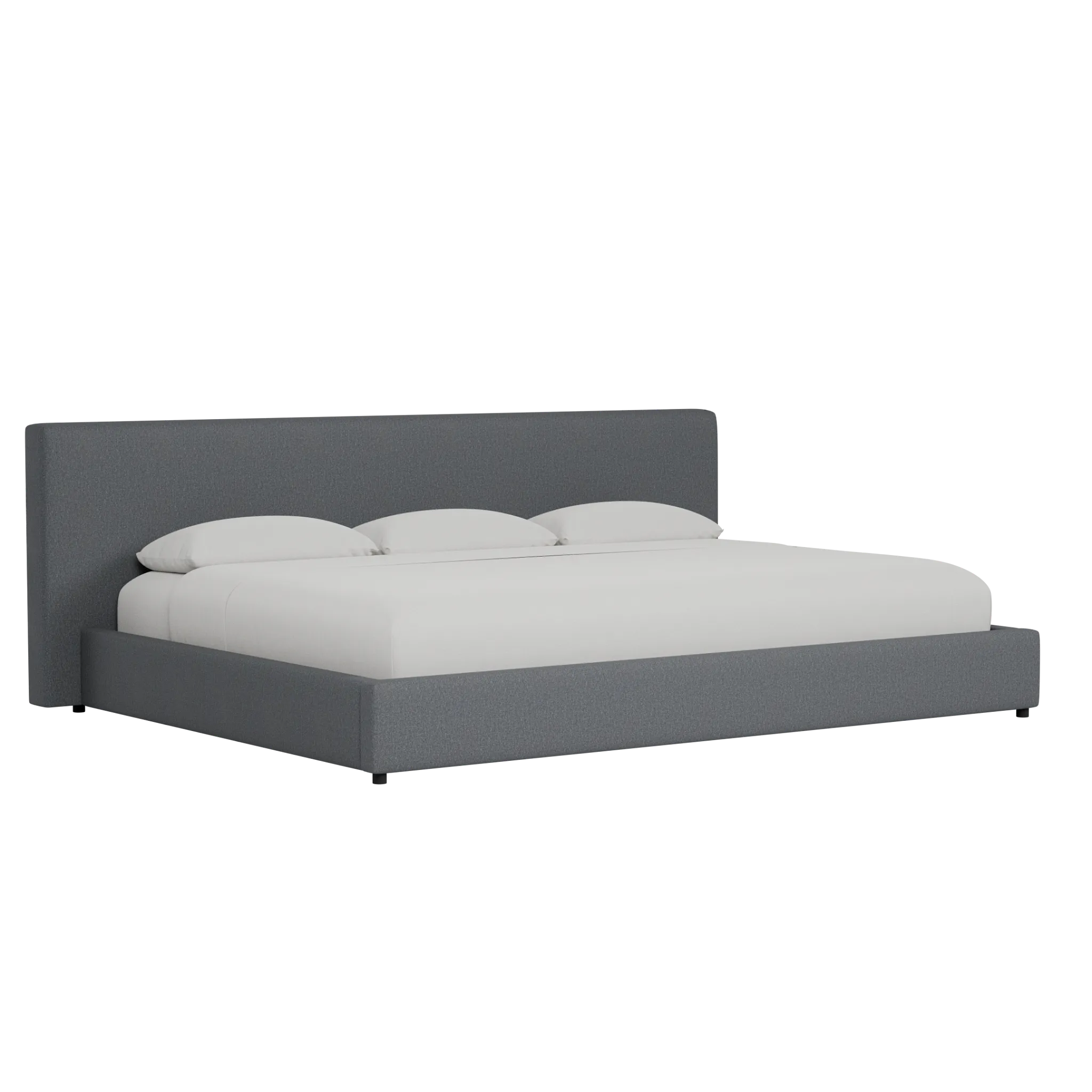Grayton Delray Dark Gray 44" Upholstered Platform Bed