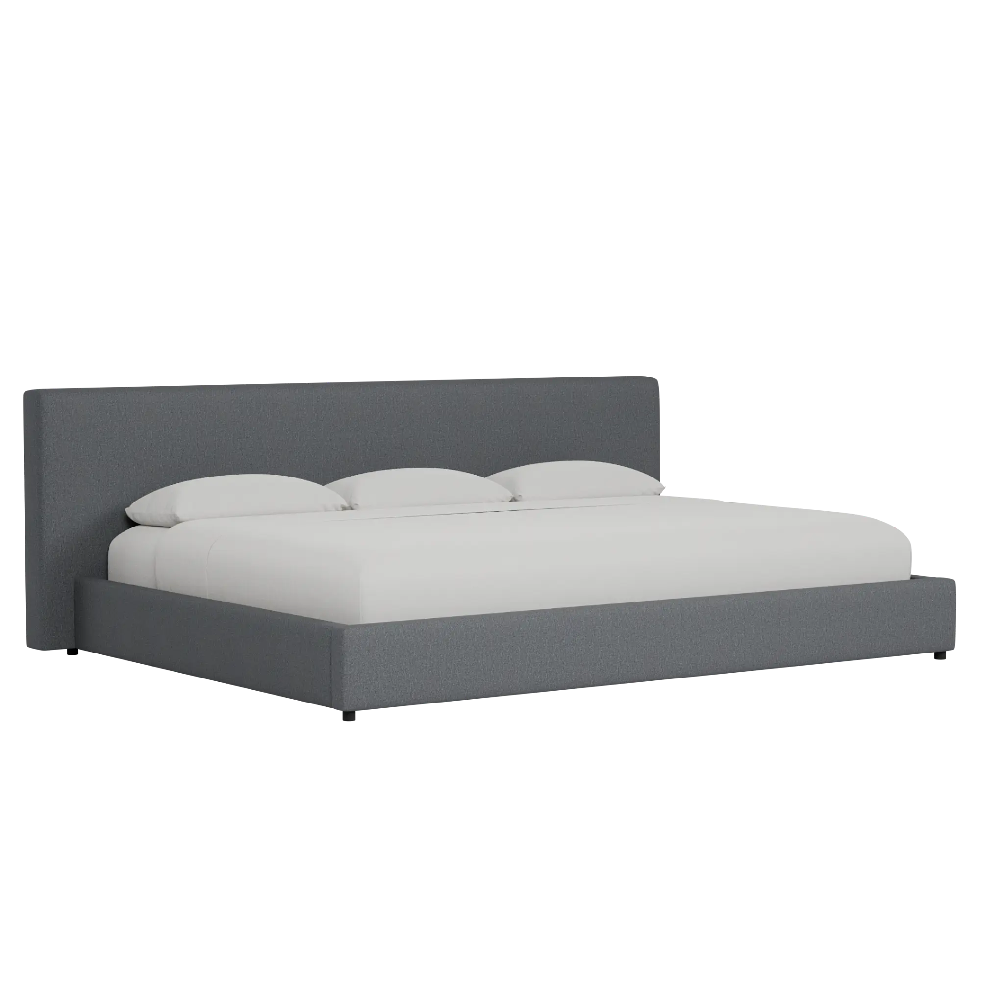 Grayton Delray Dark Gray 44" Upholstered Platform Bed Grayton Delray Dark Gray 44" Upholstered Platform Bed