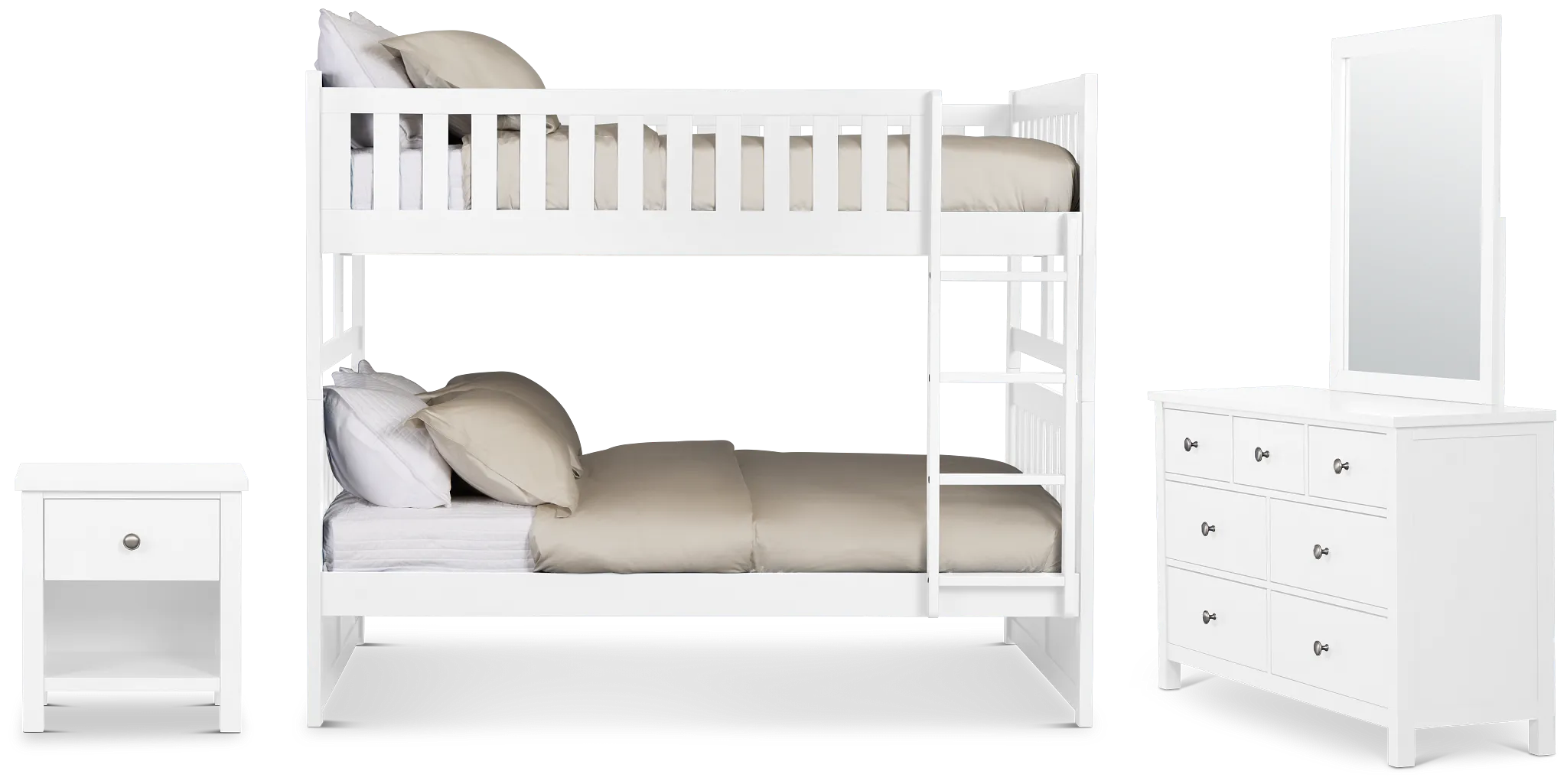 Charleston White Bunk Bed Bedroom