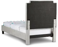 Whitney Taupe Uph Platform Bed