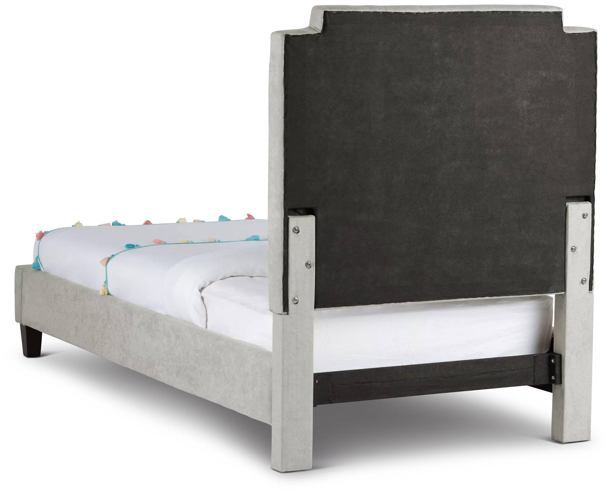 Whitney Taupe Uph Platform Bed