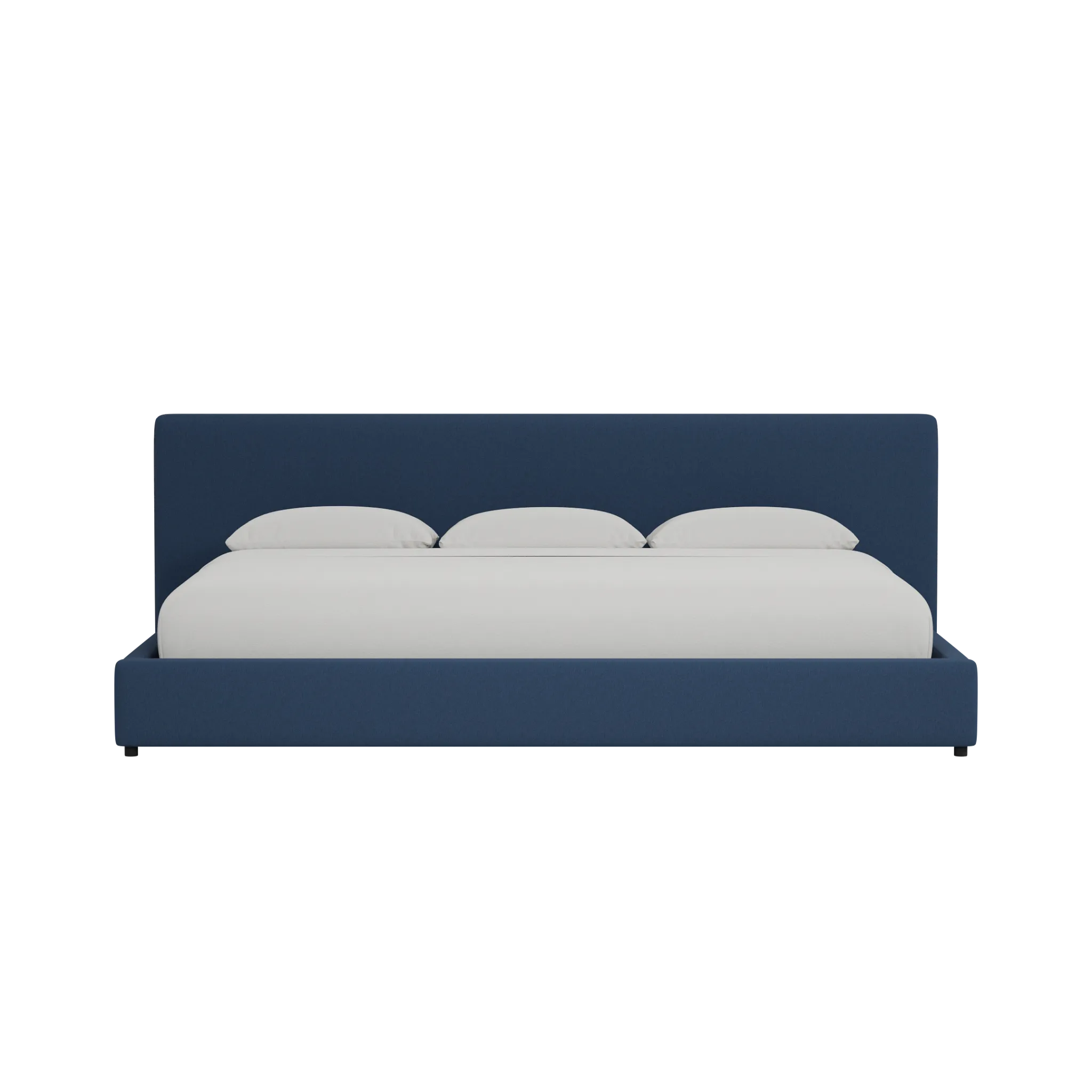 Grayton Revenue Dark Blue 44" Upholstered Platform Bed