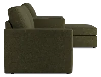 Citymod Green Fabric Small Right Chaise Sectional With Storage Console