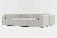 Destin Maguire Pewter Fabric 6-piece Pit Sectional