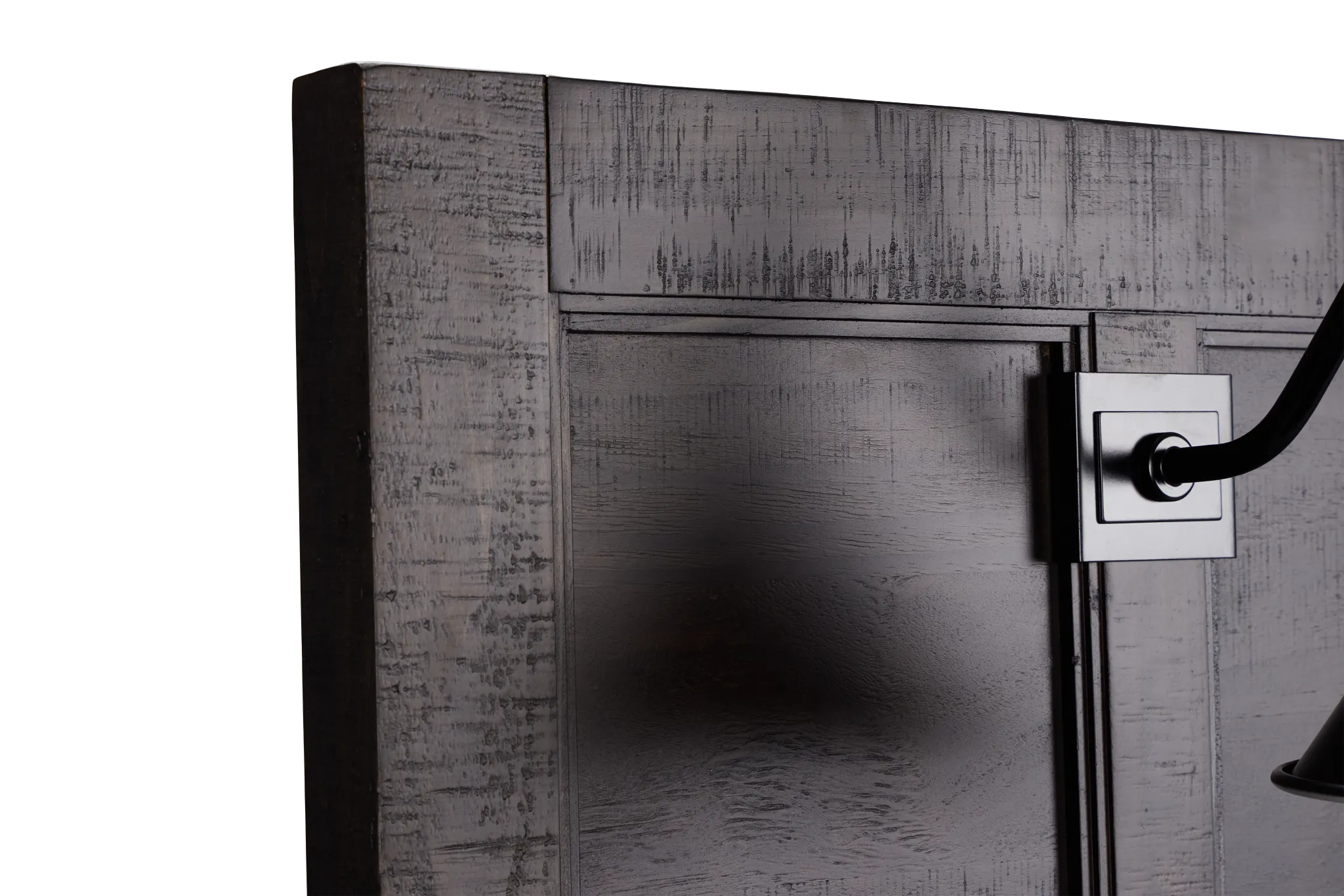 Heron Cove Dark Tone Panel Headboard With Lights