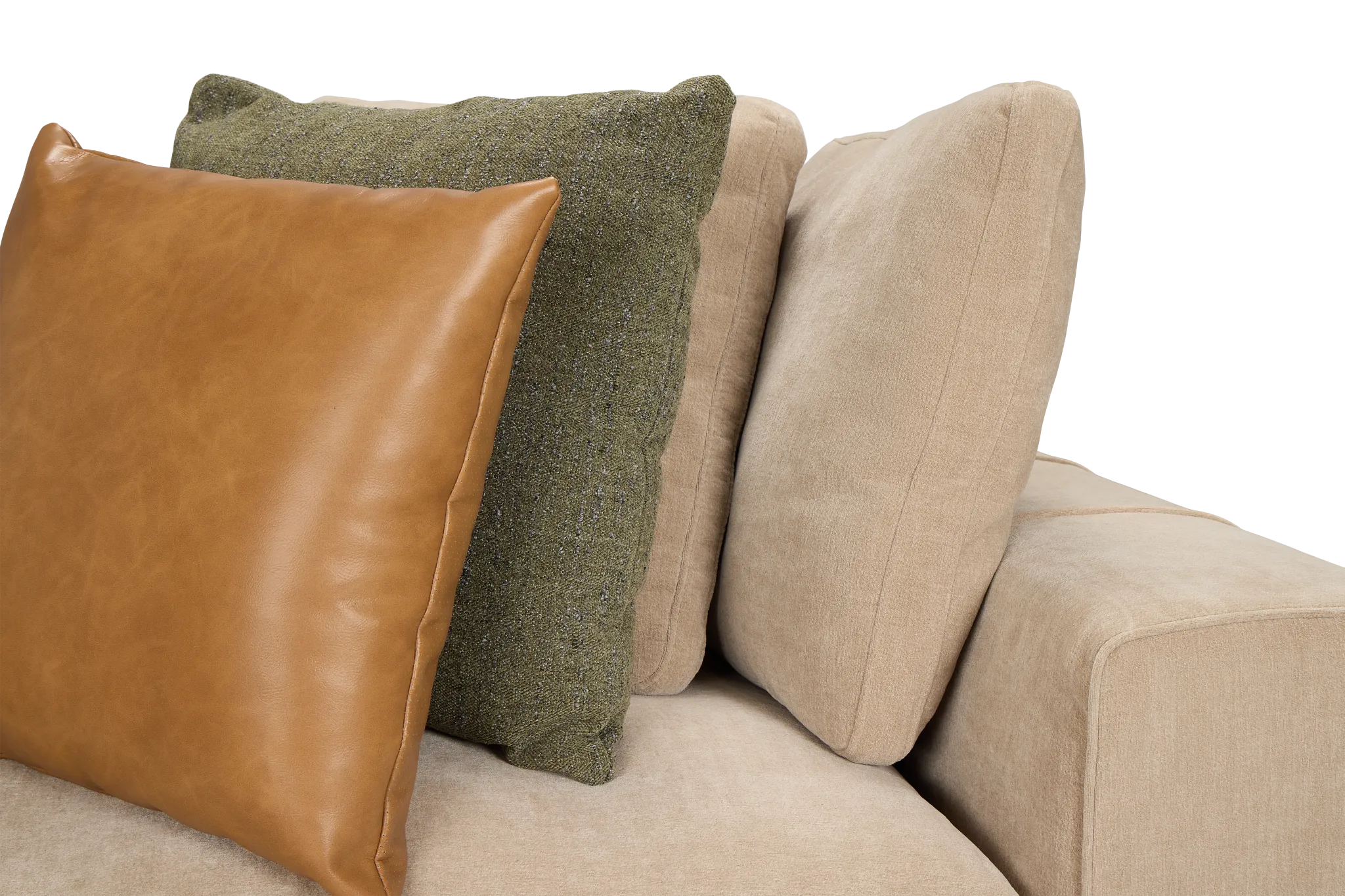 Cruz Light Beige Fabric 6-piece Modular Sectional