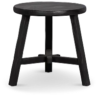 Ronan Black Round End Table