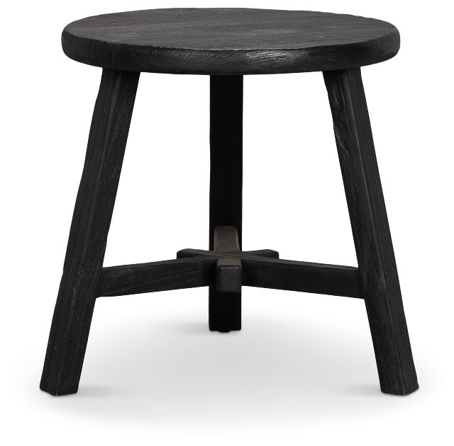 Ronan Black Round End Table