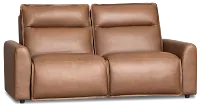Edison Dark Brown Lthr/vinyl 2-piece Modular Power Reclining Sofa