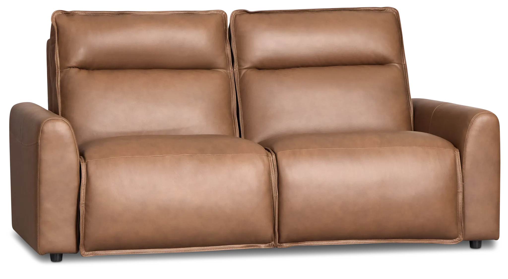 Edison Dark Brown Lthr/vinyl 2-piece Modular Power Reclining Sofa