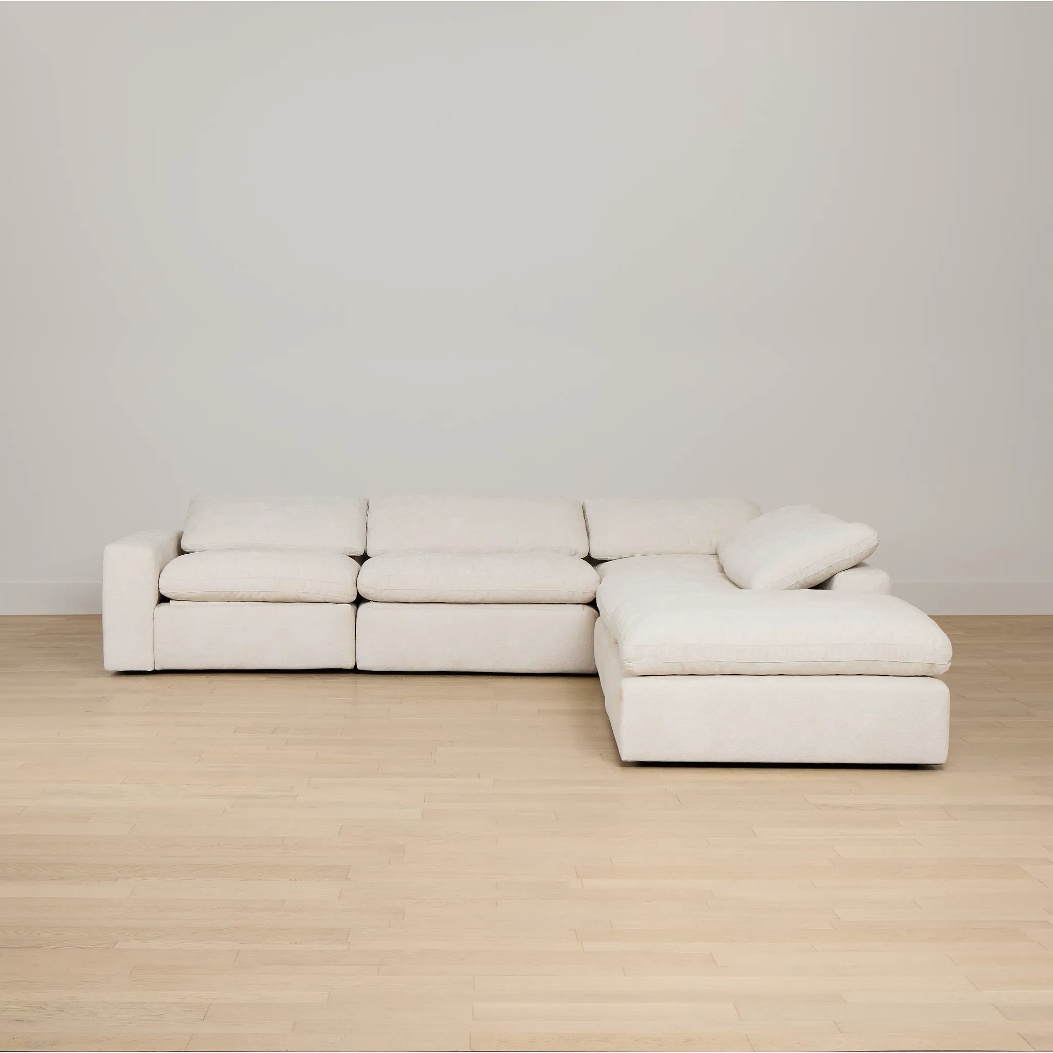 Drift Light Beige Fabric Medium Dual Power Right Bumper Sectional