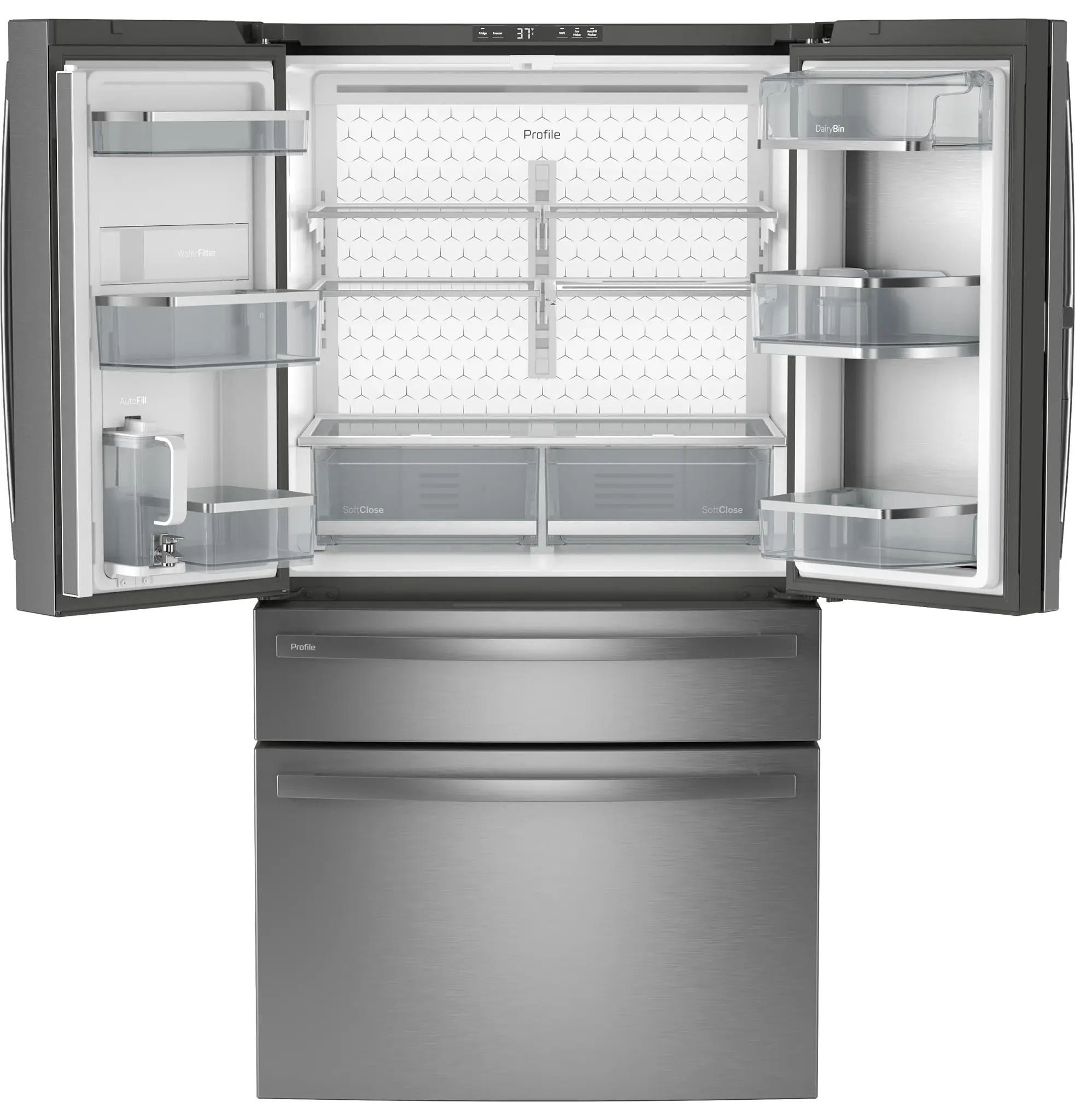 Ge Profile 23 Series Stainless Steel Bottom Freezer Refrigerator Ge Profile 23 Series Stainless Steel Bottom Freezer Refrigerator