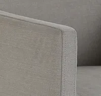 Miami Light Gray Fabric Upholstered Arm Chair