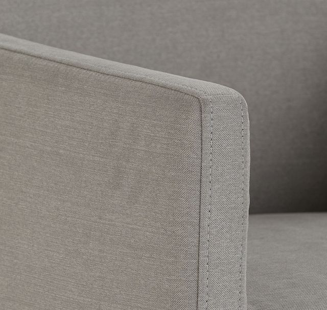 Miami Light Gray Fabric Upholstered Arm Chair