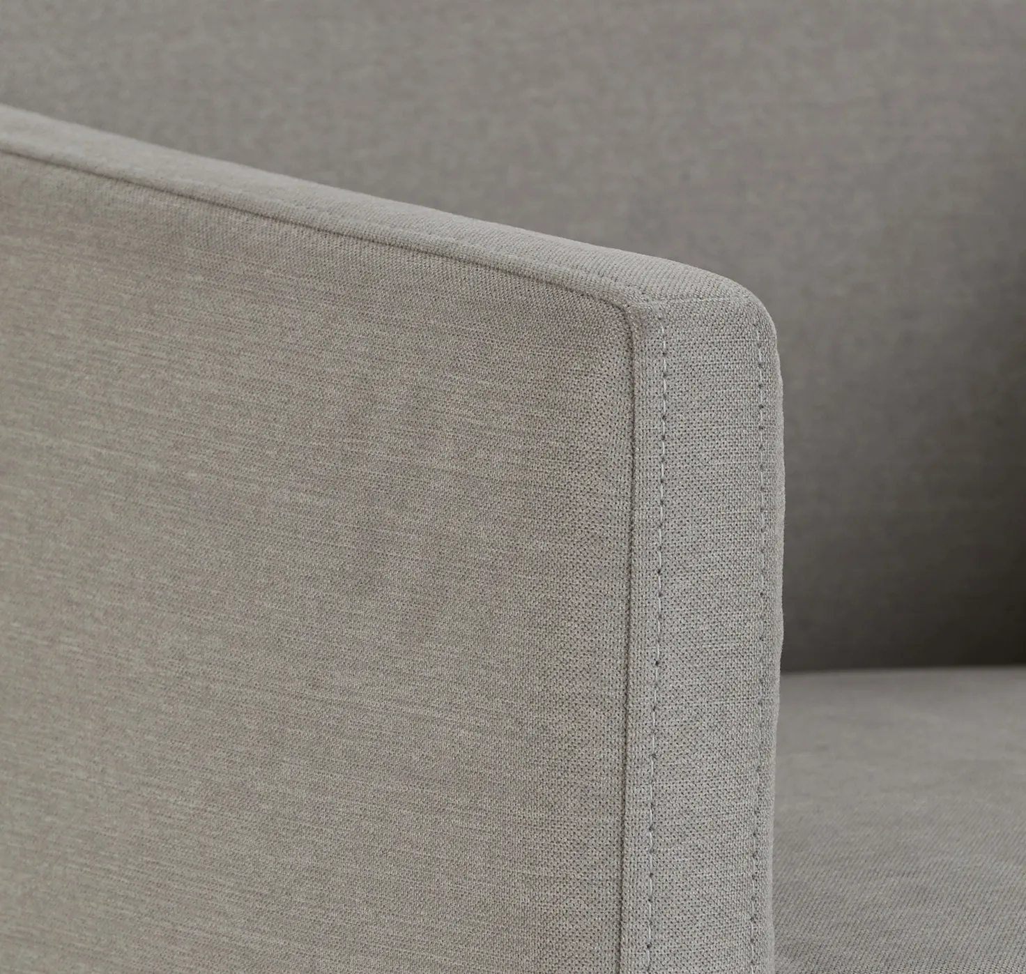 Miami Light Gray Fabric Upholstered Arm Chair