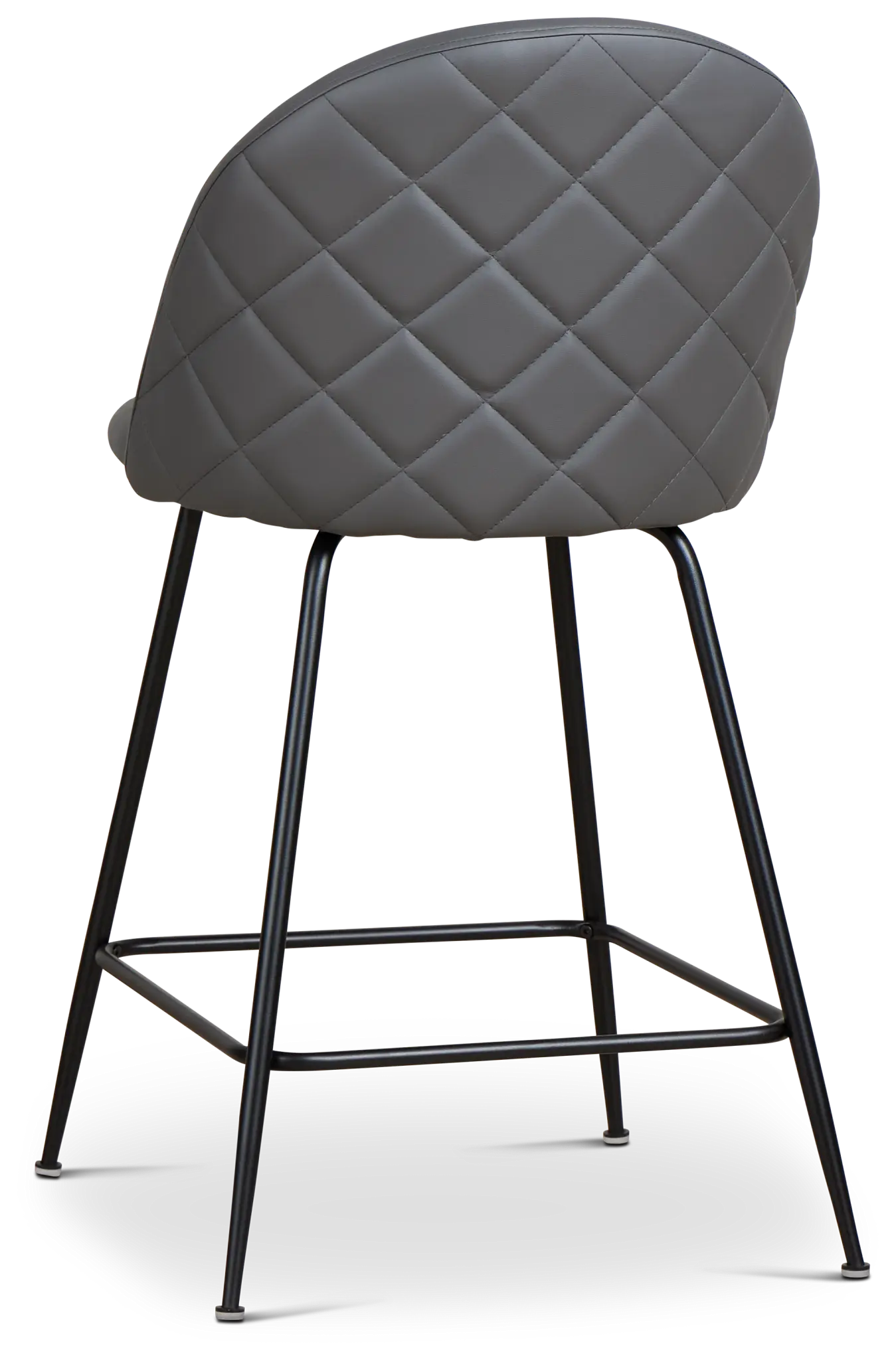 Capri Dark Gray Upholstered 24" Barstools W/black Legs Capri Dark Gray Upholstered 24" Barstools W/black Legs