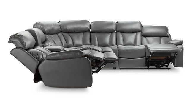 Dustin Gray Micro Large Left Console Love Reclining Sectional (1)