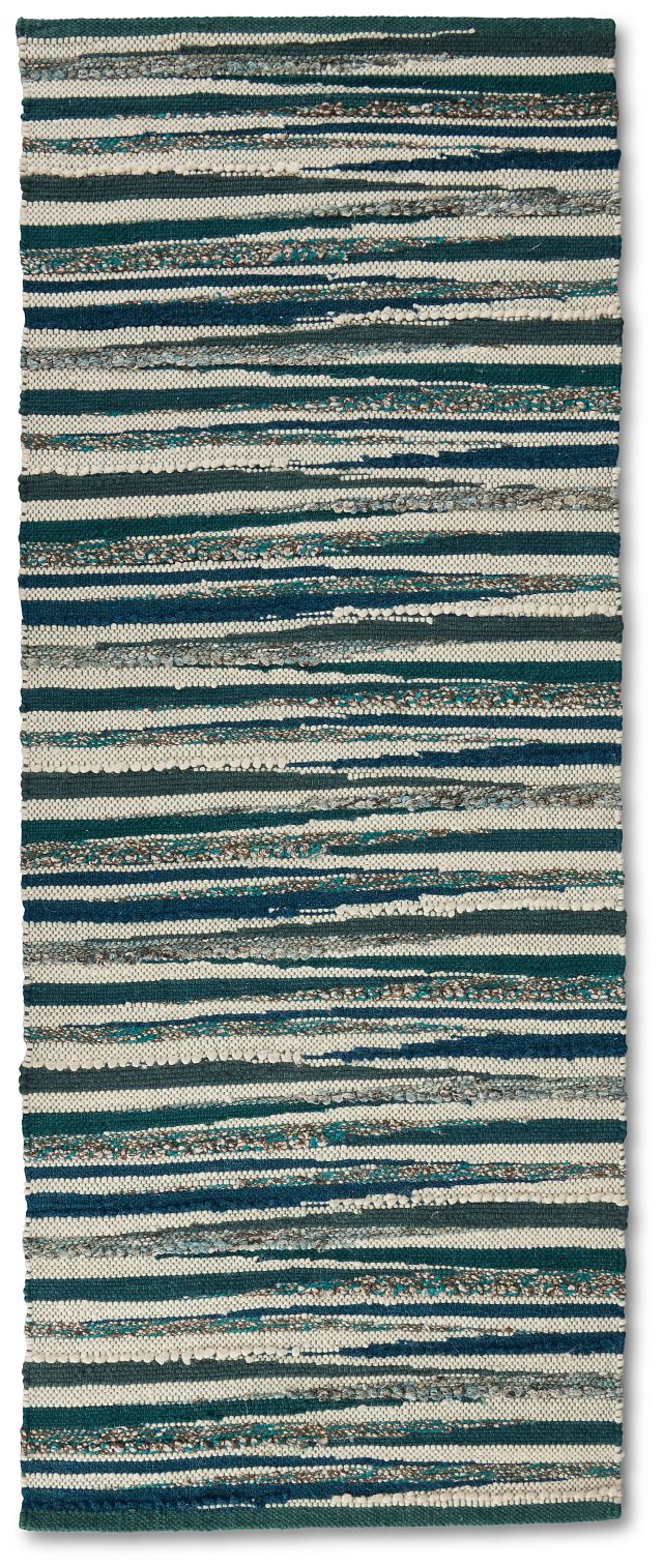 Cizin Dark Teal 2x7 Runner