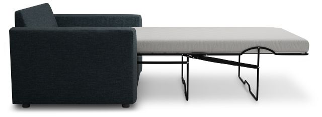 Siesta Elevation Dark Blue Fabric Memory Foam Sleeper