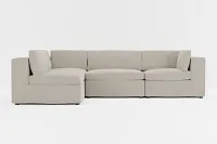 Destin Elevation Khaki Fabric 4-piece Modular Sectional